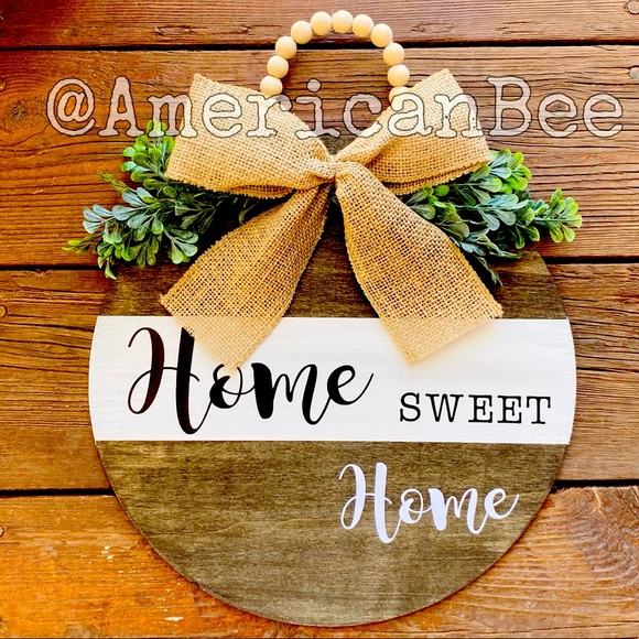 🎀Decorative Round Wood Sign 12” HOME Decor🎀